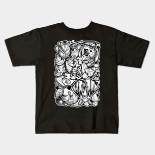 Lots of Little Bats - White Outlined Version Kids T-Shirt